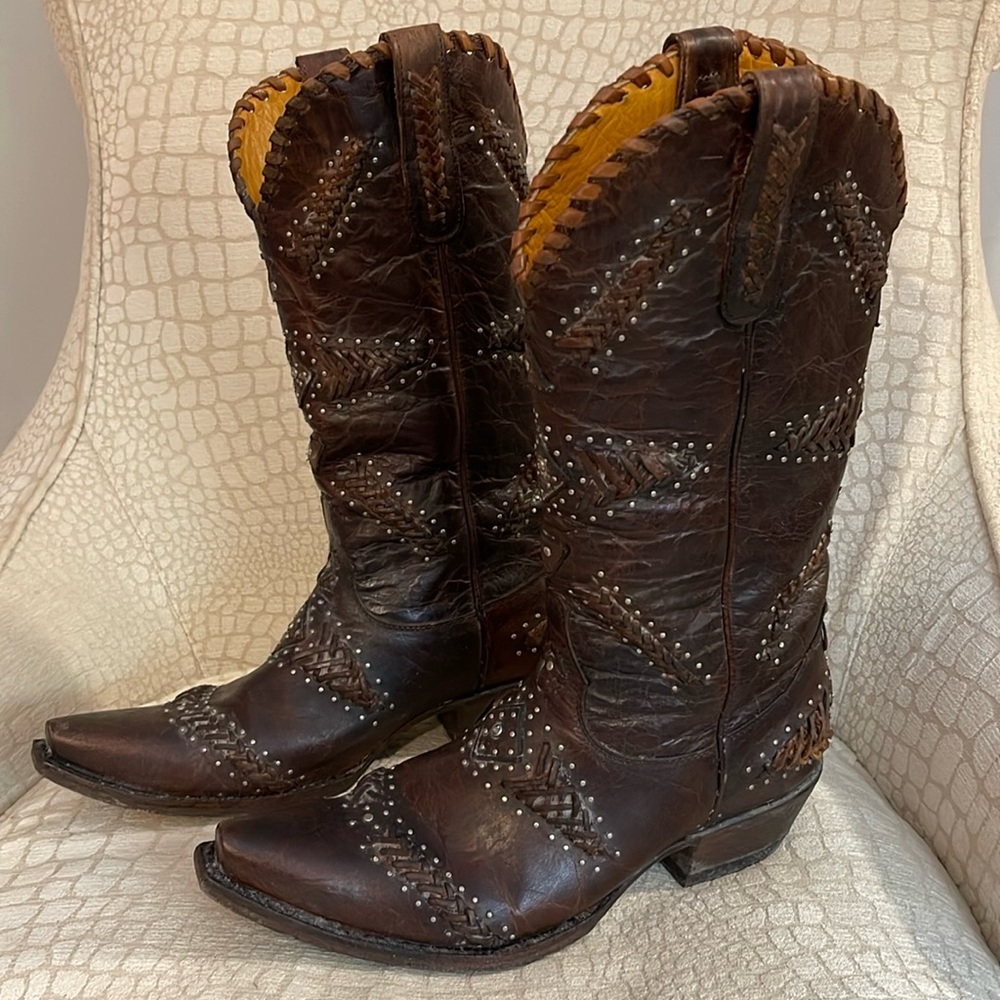 Brown leather old gringo boots size 8 1/2 women’s